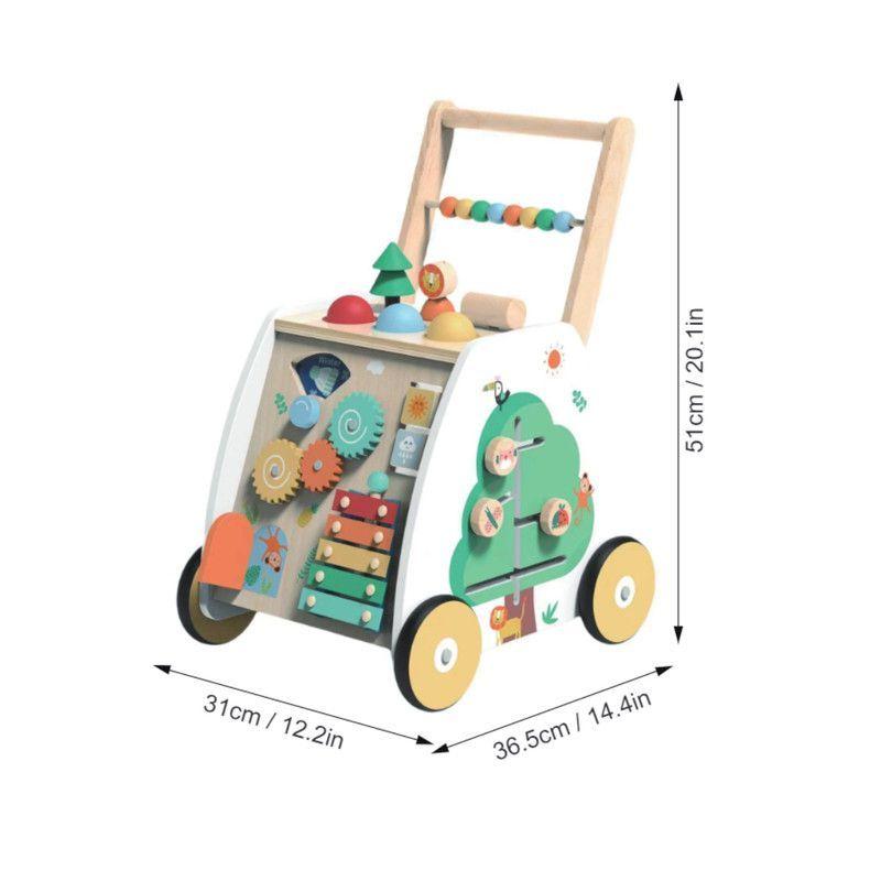 Caminador y Andador Infantil de Madera con Juegos Didácticos-3