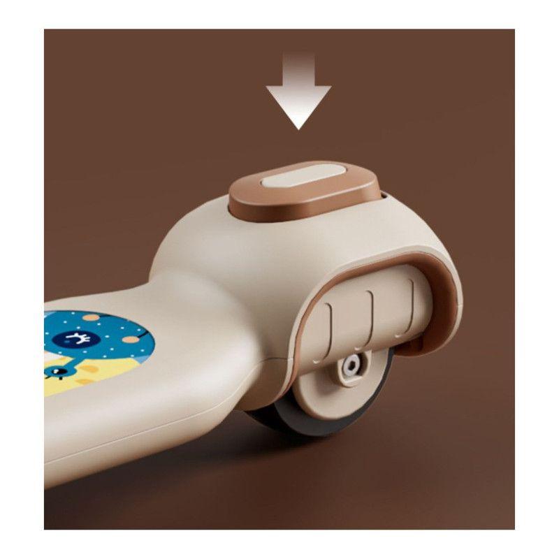 Scooter 3 en 1, con Asiento y Manubrio, Rueda luces y Sonido Rosa-3