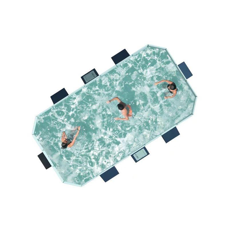 Piscina Rectangular Desmontable Familiar PVC Dura 265x164cm-5
