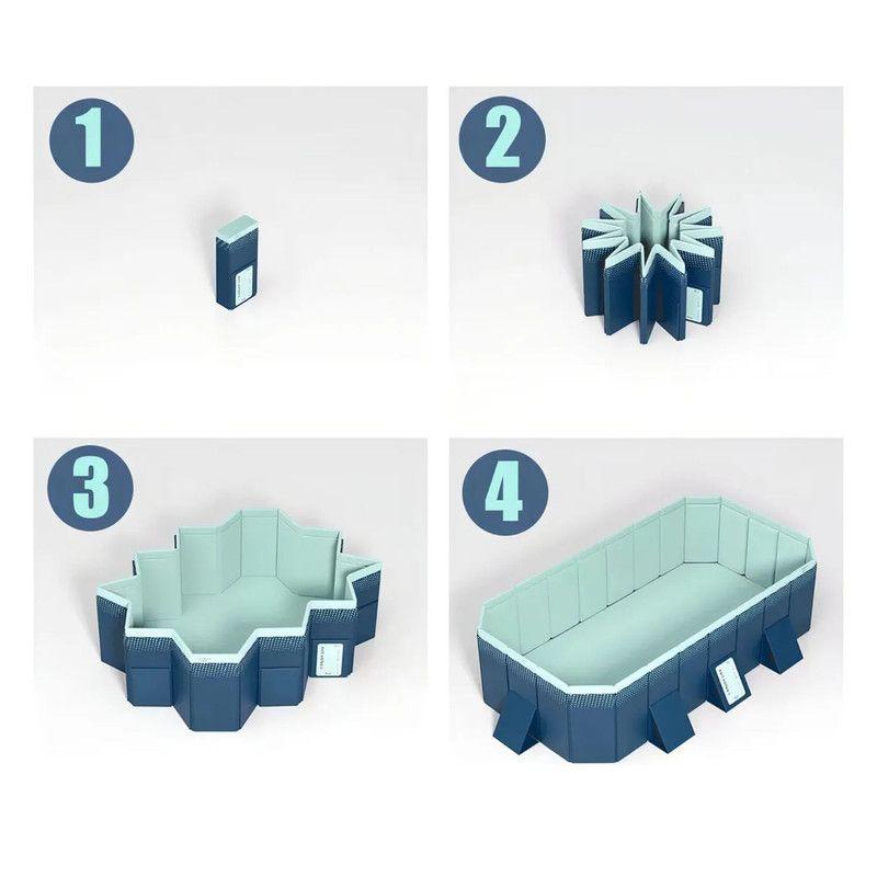 Piscina Rectangular Desmontable Familiar PVC Dura 265x164cm-7