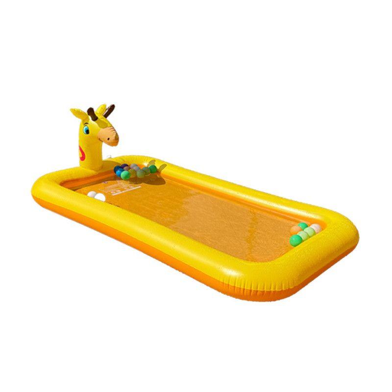 Piscina Inflable con Chorro de Agua Diseño Jirafa para Niños 200 cm-2