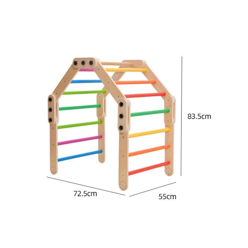 Juego Escalador Y Resbalín Montessori En Madera-6