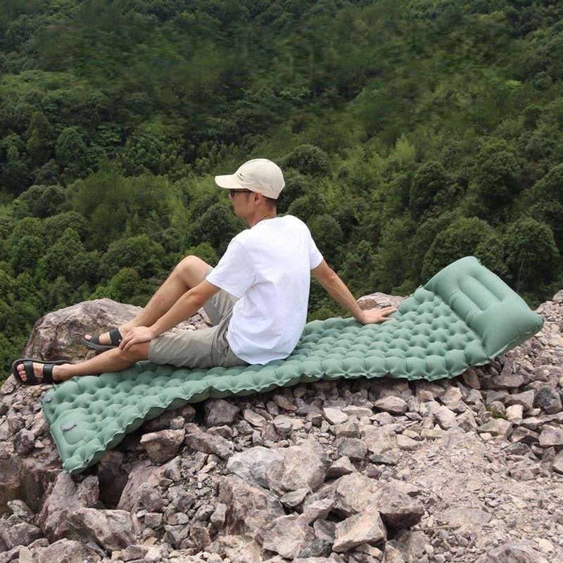 Colchoneta Inflable Individual 8cm Grosor Conectable Inflador de Pie-4