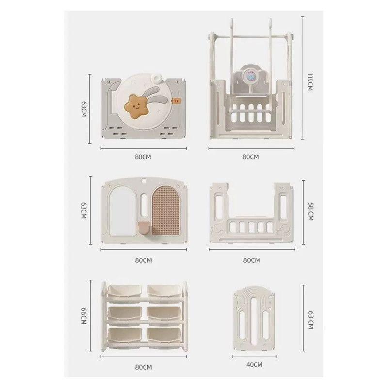 Corral Parque de Juegos XXL con Casita + Tobogán + Alfombra-7