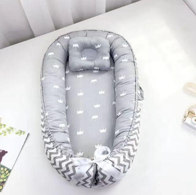 Cama Cojín Nido Colecho Con Almohada De Algodón Reforzada-3