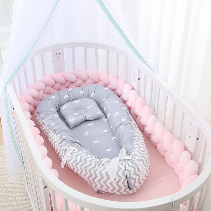 Cama Cojín Nido Colecho Con Almohada De Algodón Reforzada-2