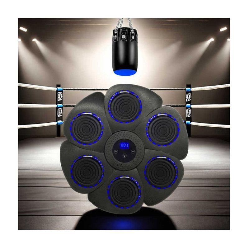 Máquina De Entrenamiento Box Sonido Bluetooth Y Guantes Azul-5
