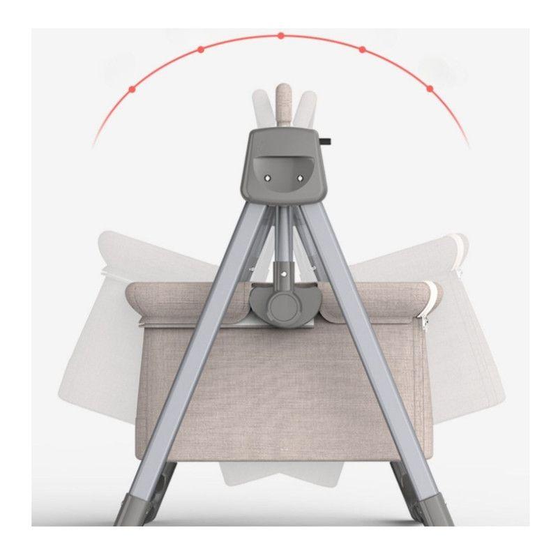 CUNA COLECHO MECEDORA ELÉCTRICA PLEGABLE Y BLUETOOTH CAQUI-5