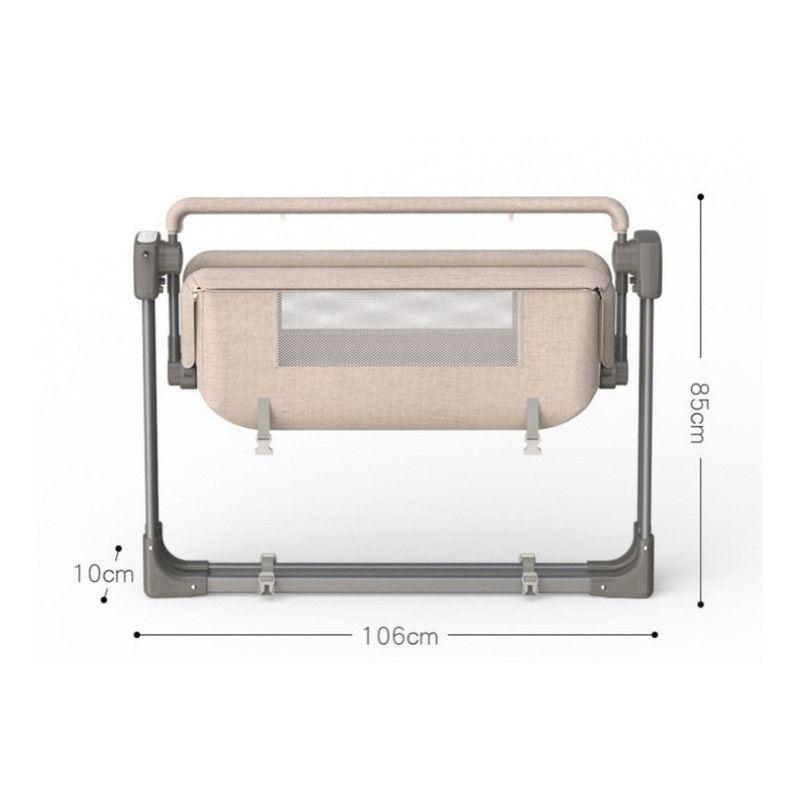 CUNA COLECHO MECEDORA ELÉCTRICA PLEGABLE Y BLUETOOTH CAQUI-6