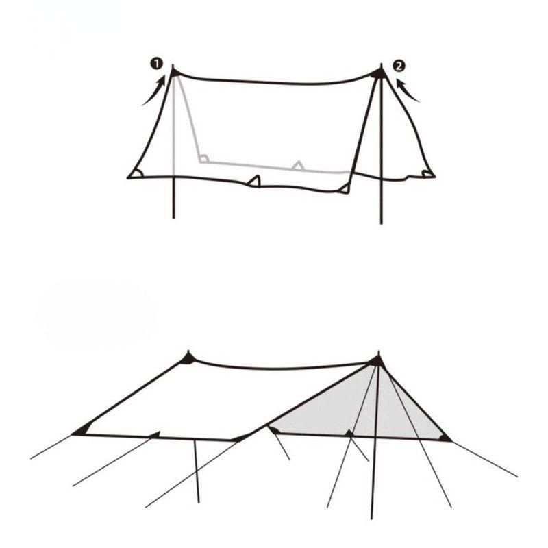Carpa Toldo de Lona Impermeable Anti-UV Sombra Asegurada 3x3m con 6 Ángulos-3