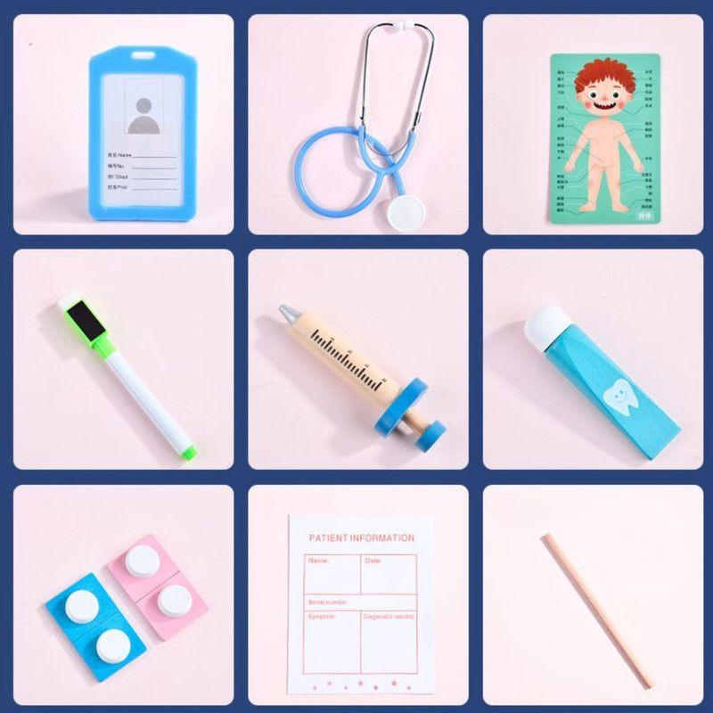 Juguete Didáctico Dental Para Niños En Madera Celeste-3