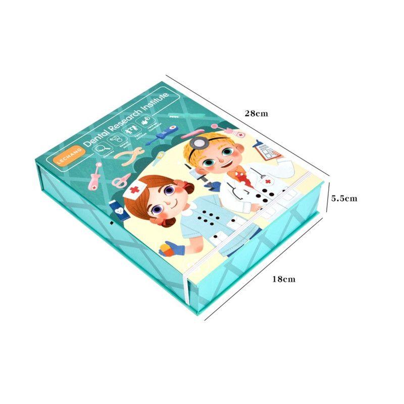 Juguete Didáctico Dental Para Niños En Madera Celeste-7