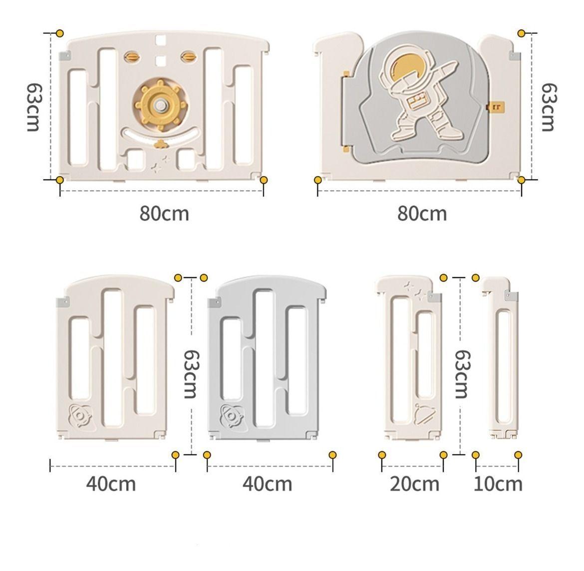 Corral 16 piezas más alfombra modelo SpaceMan-5