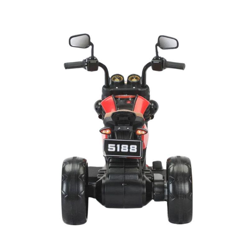 Motocicleta Eléctrica Infantil Clásica Roja-3