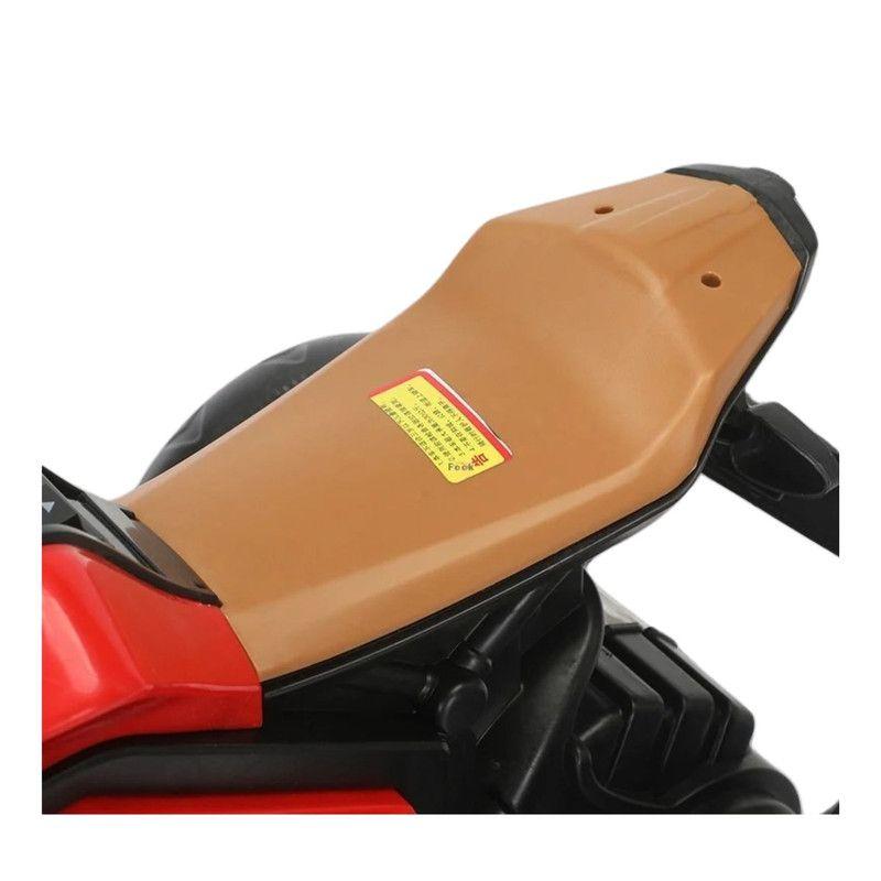 Motocicleta Eléctrica Infantil Clásica Roja-4