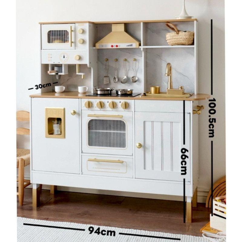 Cocina Infantil De Madera Con Microondas, Café, Horno Y Más-1
