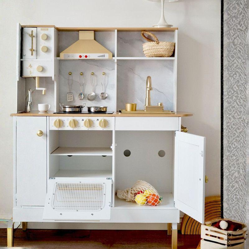 Cocina Infantil De Madera Con Microondas, Café, Horno Y Más-3