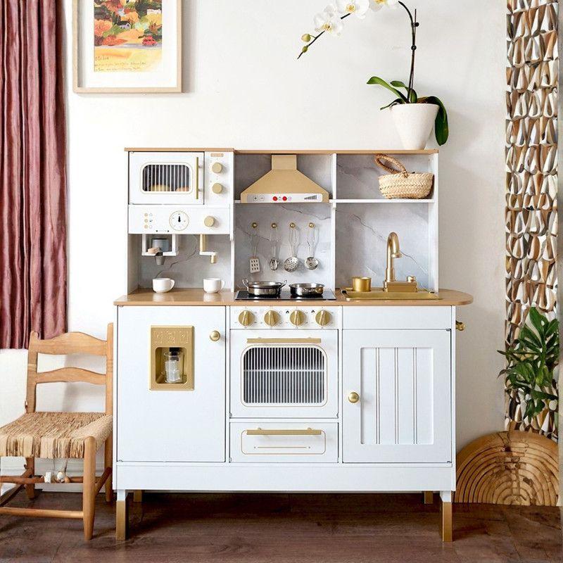 Cocina Infantil De Madera Con Microondas, Café, Horno Y Más-5