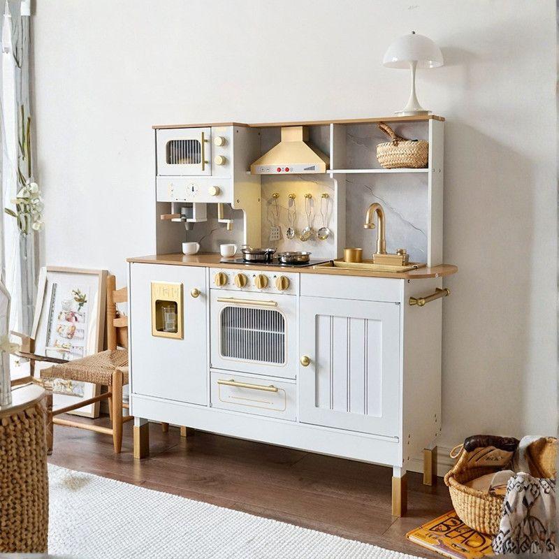 Cocina Infantil De Madera Con Microondas, Café, Horno Y Más-6