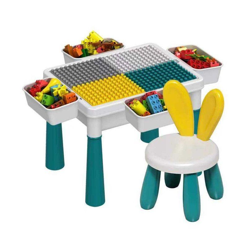 Mesa Infantil Bloques De Juegos Multifuncional 566 Piezas-4