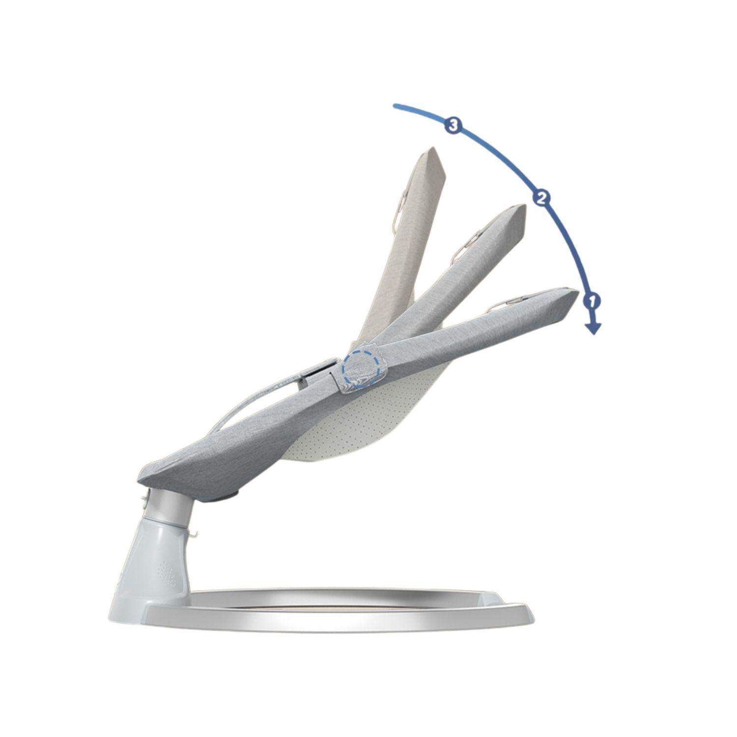 Silla Mecedora Smart para Bebes con Balanceo y Música Celeste-2