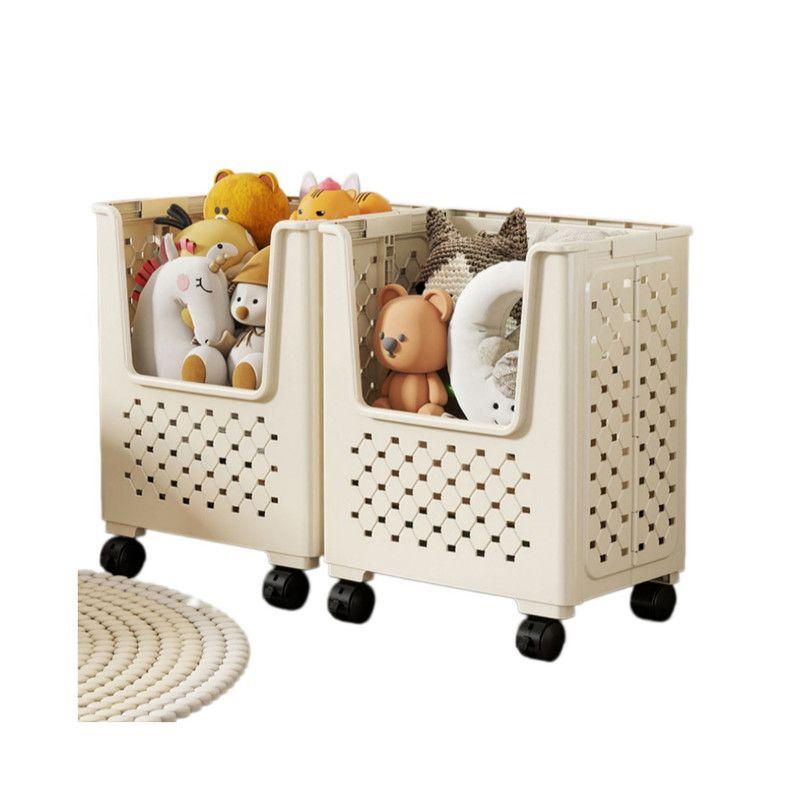 Cesta Organizadora De Ropa Plegable U Shape Con Ruedas Y Asas-0