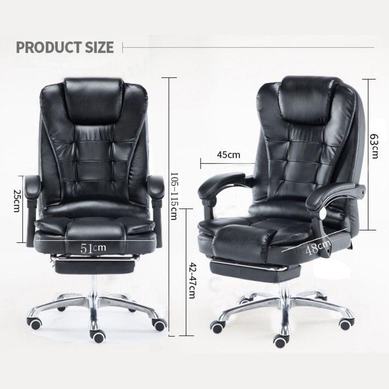Silla Ejecutiva Ergonómica con Masaje y Reposapiés, de Eco Cuero-5