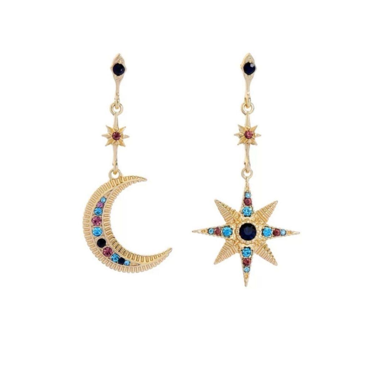Aros Boho Luna y Estrella #1-0