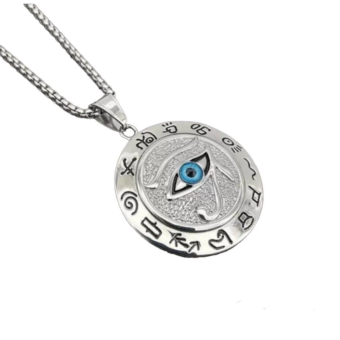 Colgante Ojo de Horus Grey Silver-0