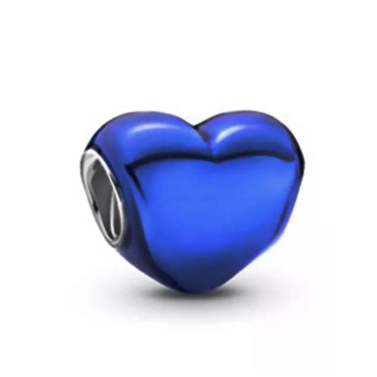 Charm  Dije  Corazón Electric  Blue-0