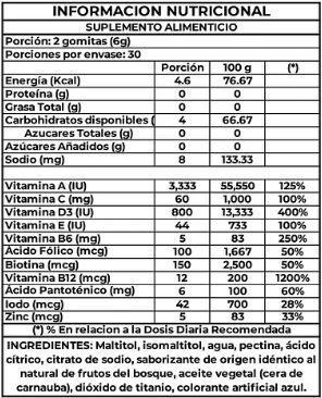 GOMITA VEGANA Hair Nail Skin + Biotina-1