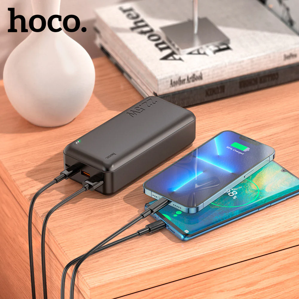 BATERIA PORTATIL POWER BANK HOCO J101B NEGRO 30.000 mAh-3