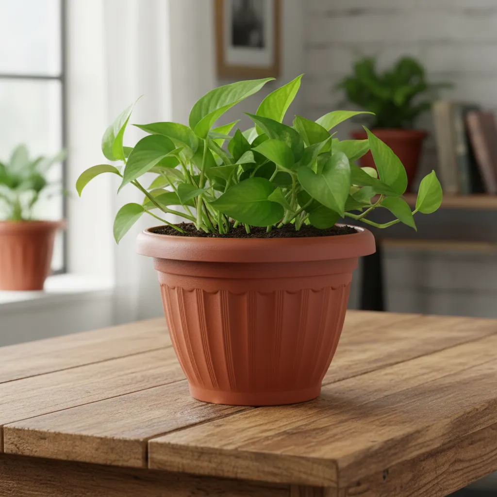 Macetero Plastico Redondo Terracota 15x21 5Cm-2