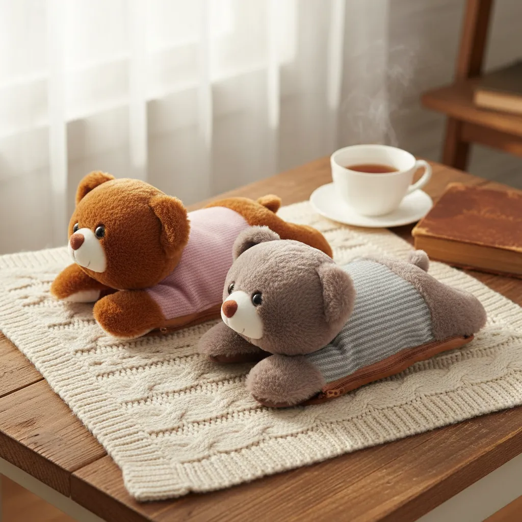 Guatero Electrico Calientamanos Peluche Oso Kawaii-2