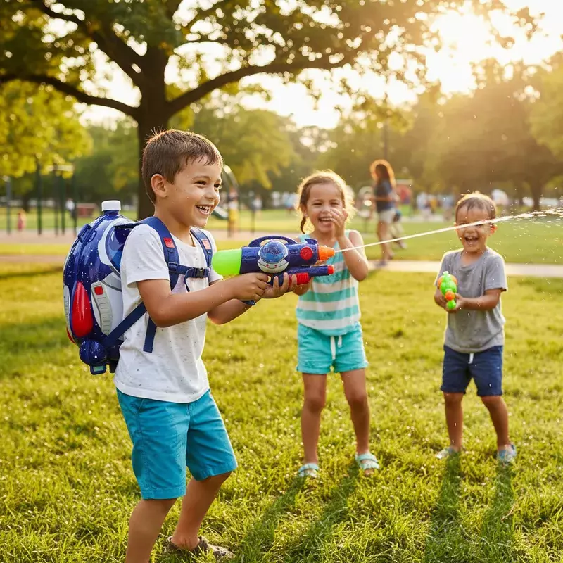 Mochila Pistola De Agua Infantil Astronauta Espacial-4