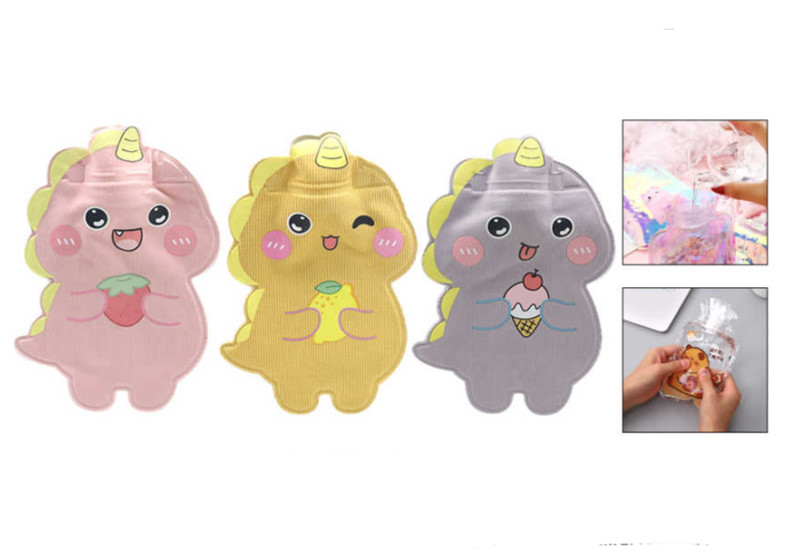 Set 2 Guatero De Mano Invierno Kawaii Dinosaurio 300ml-2