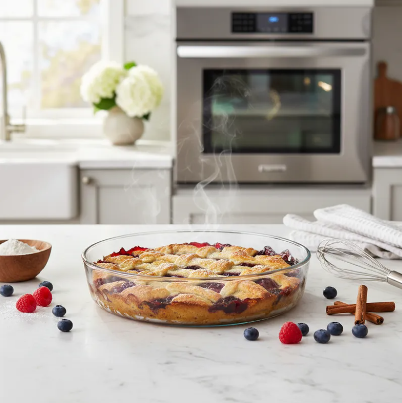 Fuente De Vidrio Redonda 3 Litros 35 Cm-2