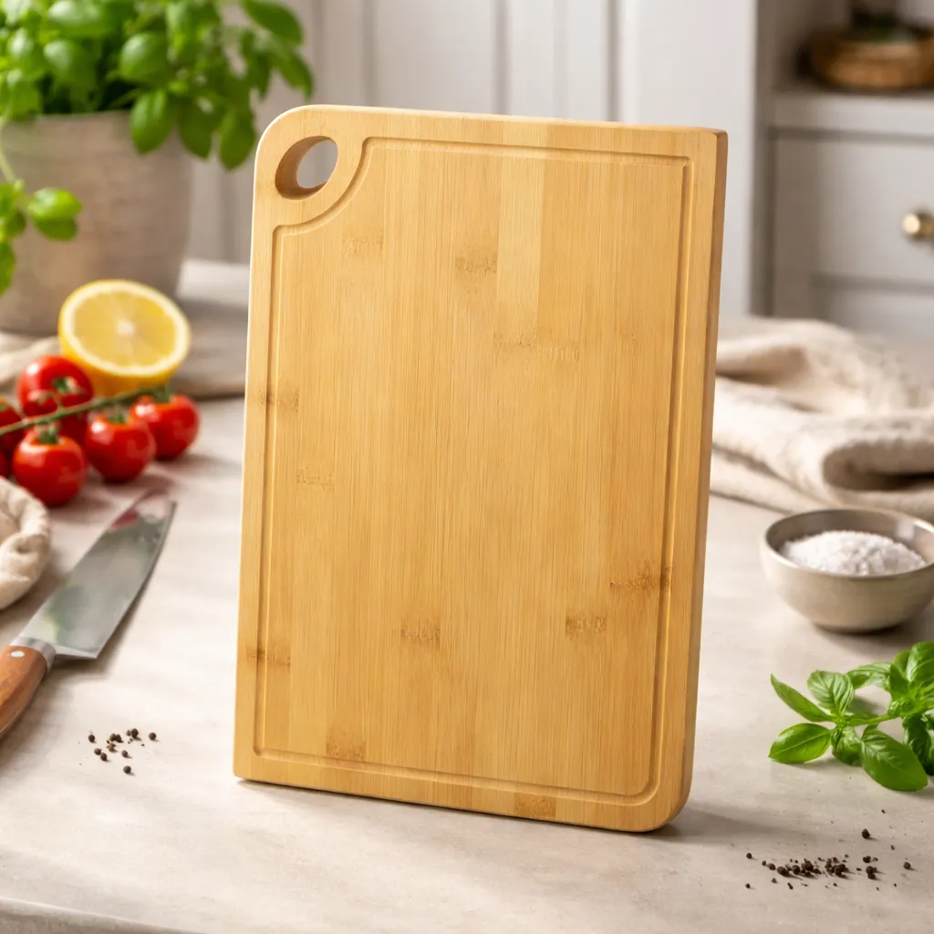 Tabla De Madera Para Picar De Bambu 26x36cm-4