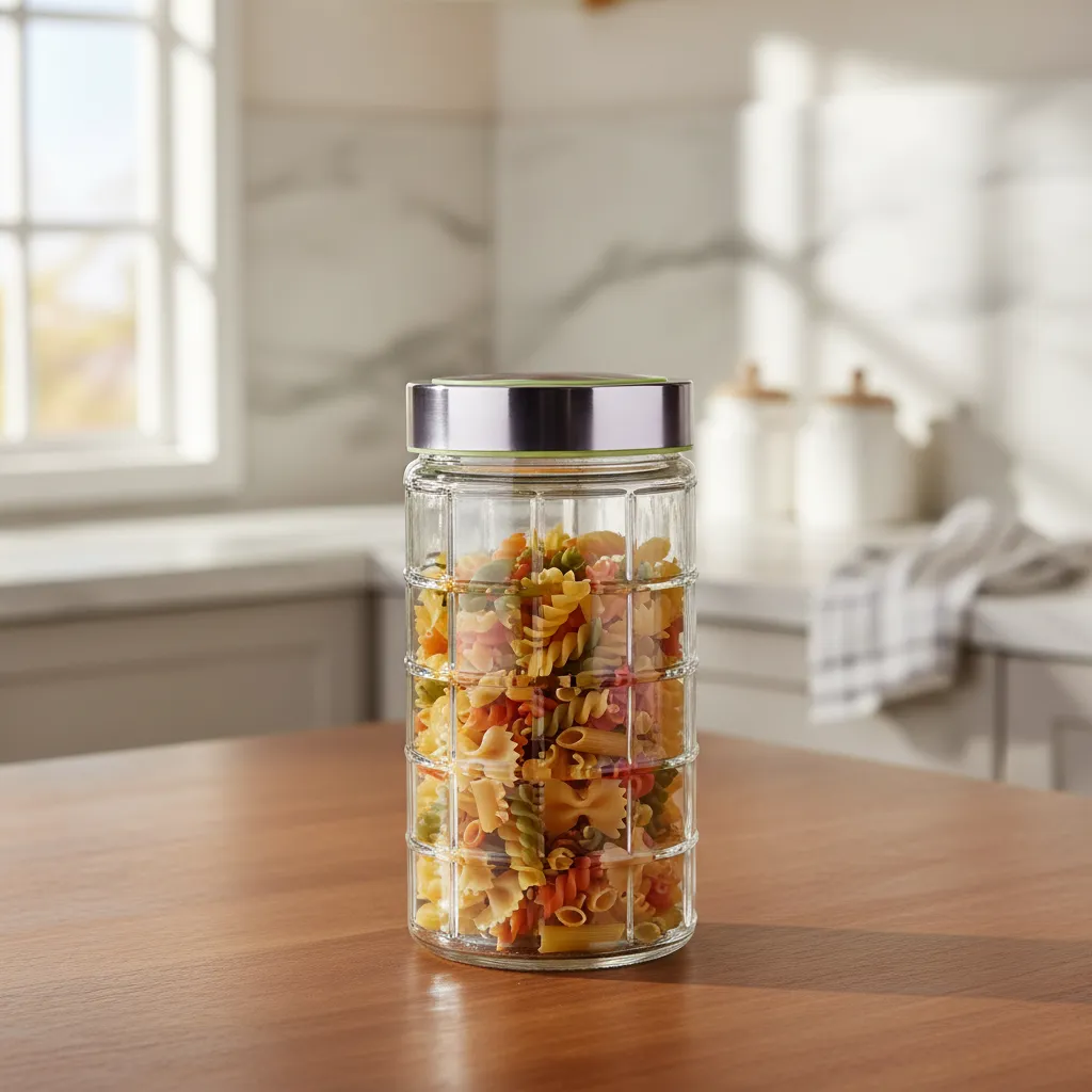 Frasco De Vidrio 1600ml Con Tapa Metalica Para Alimentos-2