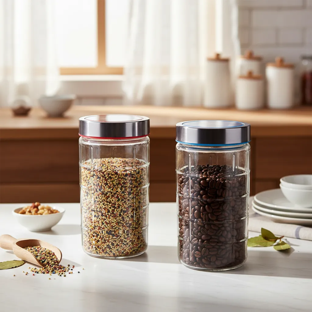 Frasco De Vidrio 1600ml Con Tapa Metalica Para Alimentos-3