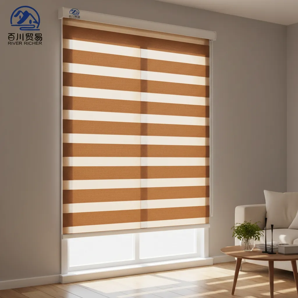 Cortina Roller Duo Dia Y Noche Marron 180x200 Cm-1