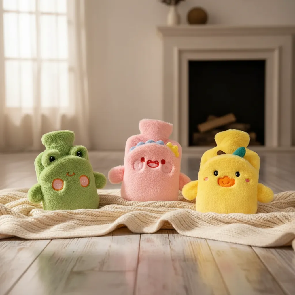 Guatero Bolsa De Agua Caliente 1000ml Con Funda Peluche-2