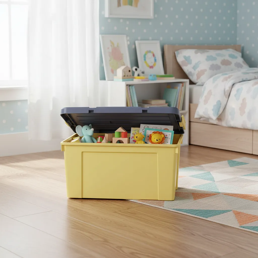 Caja Organizadora Plastica 6litros Con Tapa Y Asas 28x20x18-3