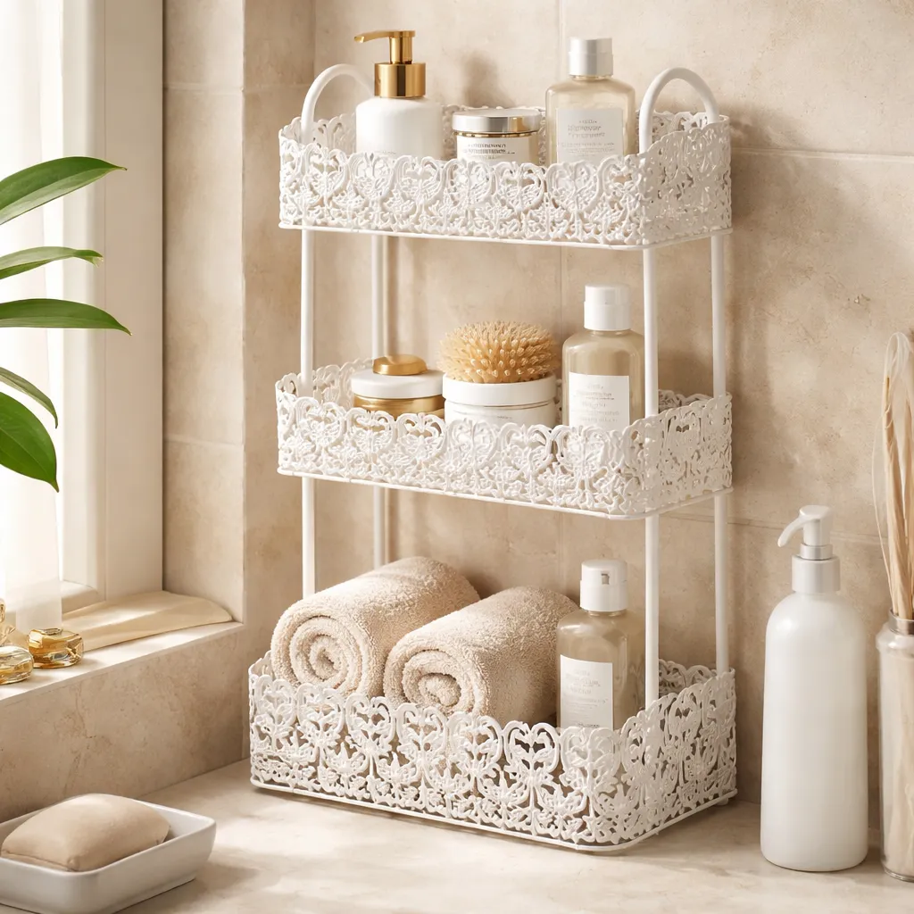 Esquinero Organizador Para Ducha 3 Niveles 50cm-2