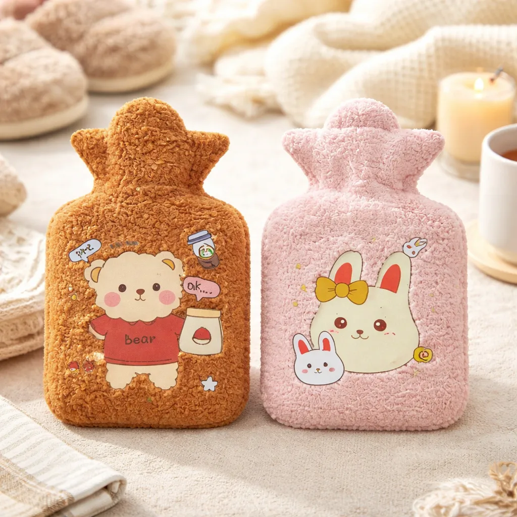 Set 2 Guatero Bolsa De Agua Caliente Kawaii Animalitos 300ml-2