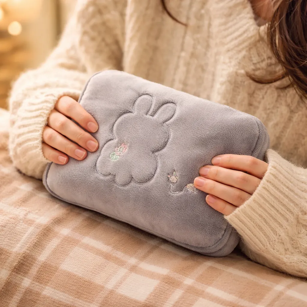 Guatero Elecrtico Calientamanos De Felpa Recargable de Osito-2