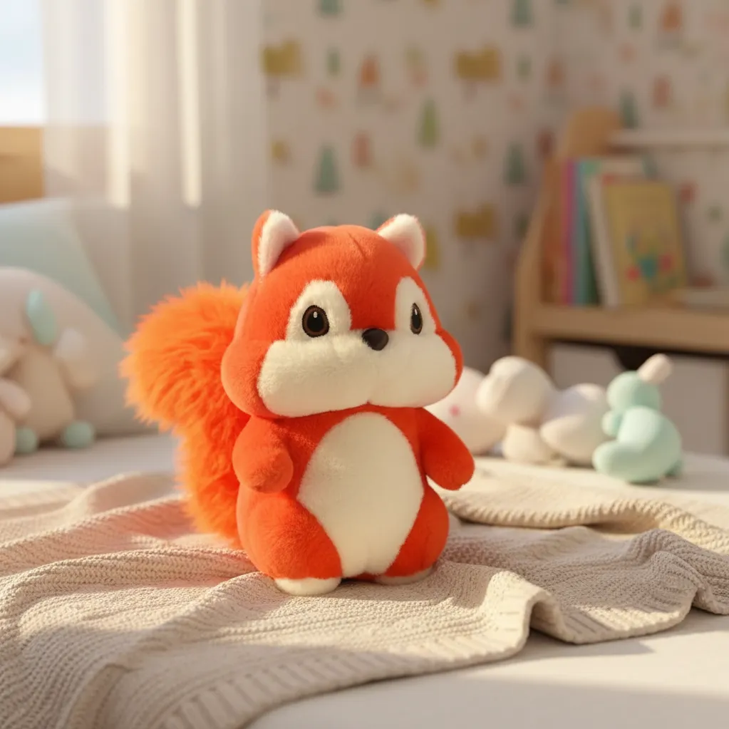 Peluche Ardilla Suave Kawaii 25cm-2