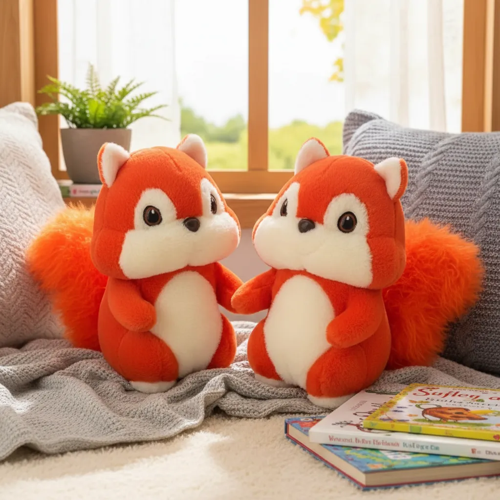 Peluche Ardilla Suave Kawaii 25cm-4