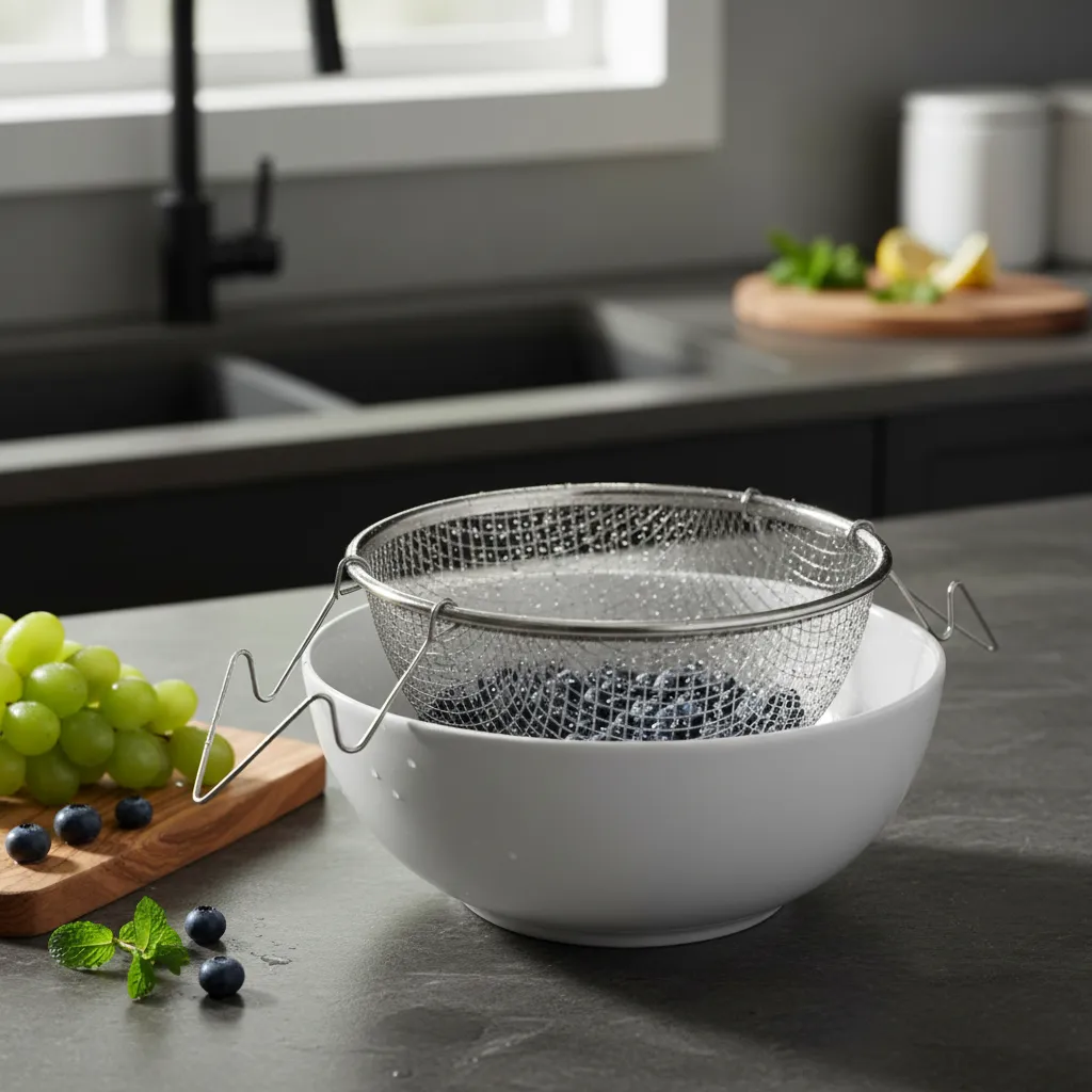 Set X2 Colador Metalico De Malla Multiuso 20cm Acero Inox-4