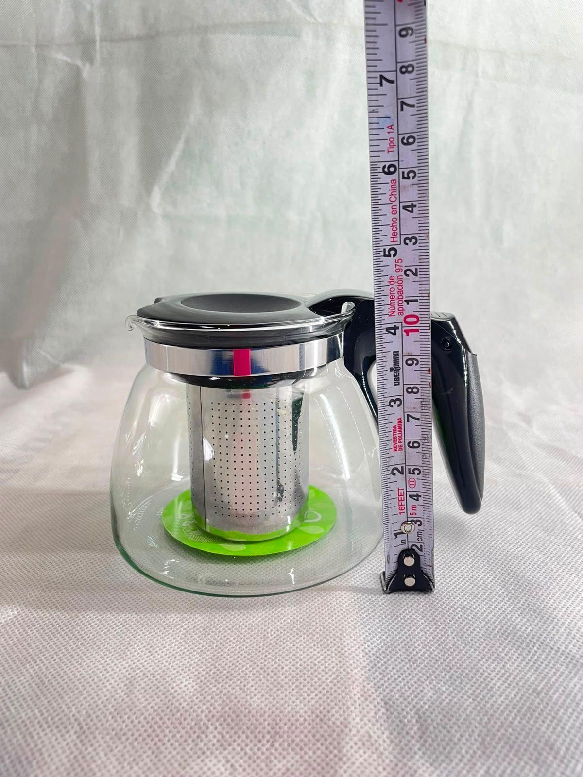Tetera De Vidrio Con Infusor De Acero 700ml Con Mango-2
